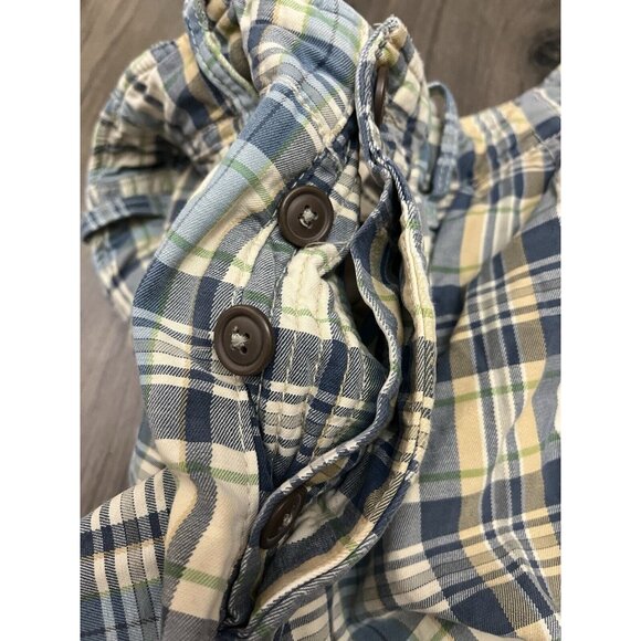 Abercrombie & Fitch Shorts Plaid Check Heavy Button Fly Y2K 32 (tag 30) - Picture 5 of 9